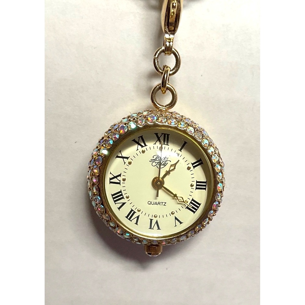 RARE KIRKS FOLLY MOON NECKLACE WATCH SEAVIEW MOON AURORA BOREALIS NEW BATTERY 6"